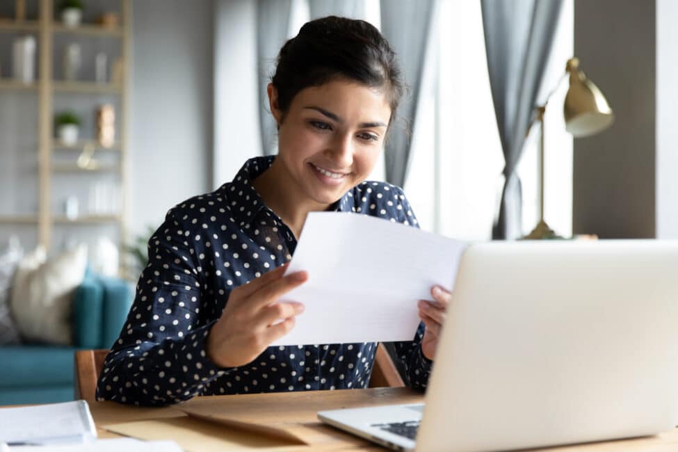 Happy woman excited for her debt consolidation loan